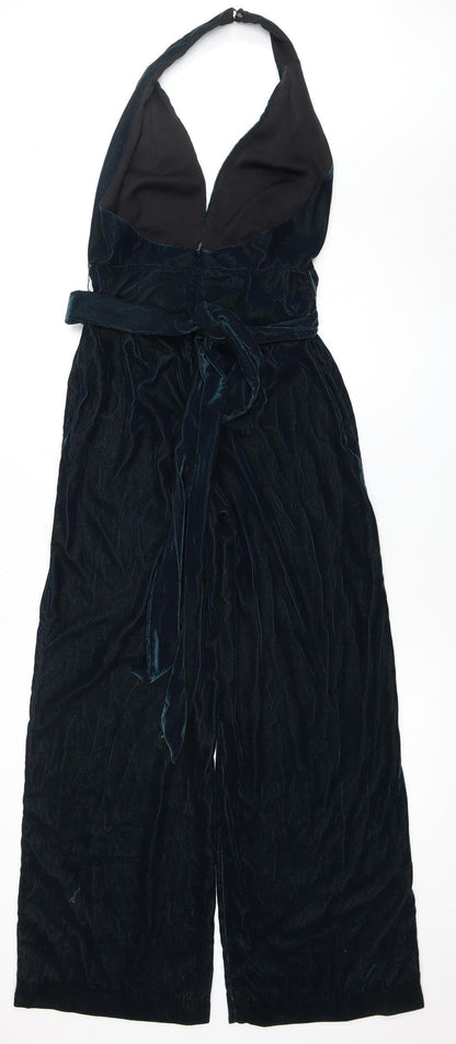 Zara Women's Black Velvet Jumpsuit XS, Party Ready