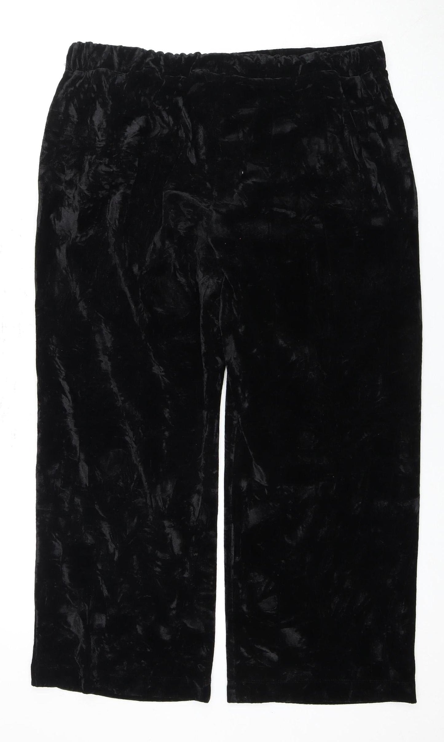 Great Plains Black Velvet Women’s Wide-Leg Trousers Size 10