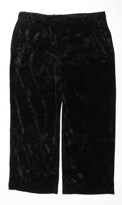 Great Plains Black Velvet Women’s Wide-Leg Trousers Size 10