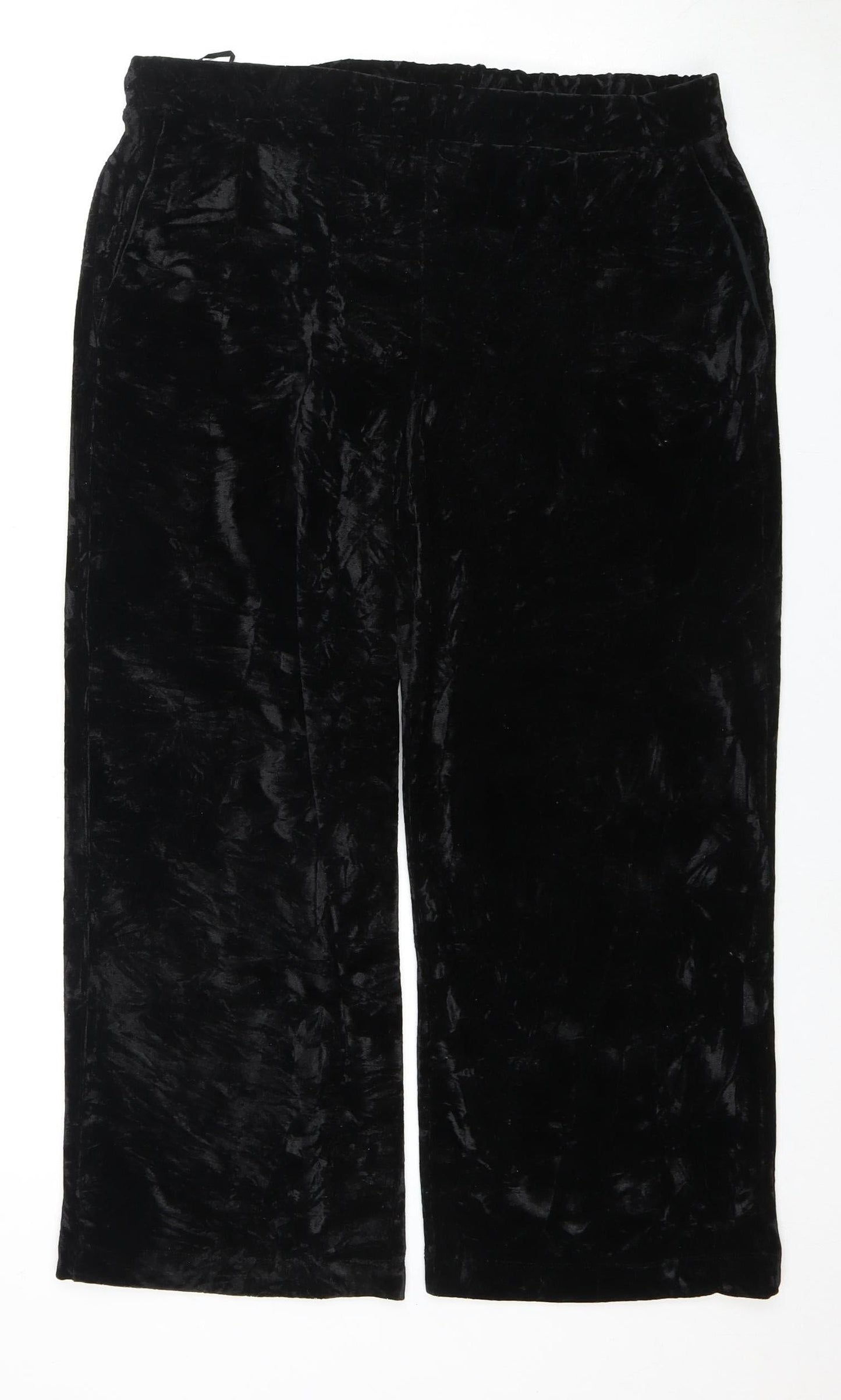 Great Plains Black Velvet Women’s Wide-Leg Trousers Size 10
