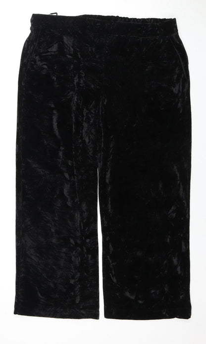 Great Plains Black Velvet Women’s Wide-Leg Trousers Size 10
