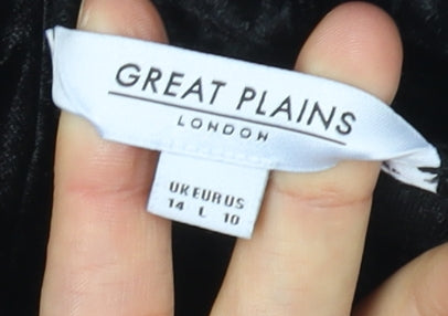 Great Plains Black Velvet Women’s Wide-Leg Trousers Size 10