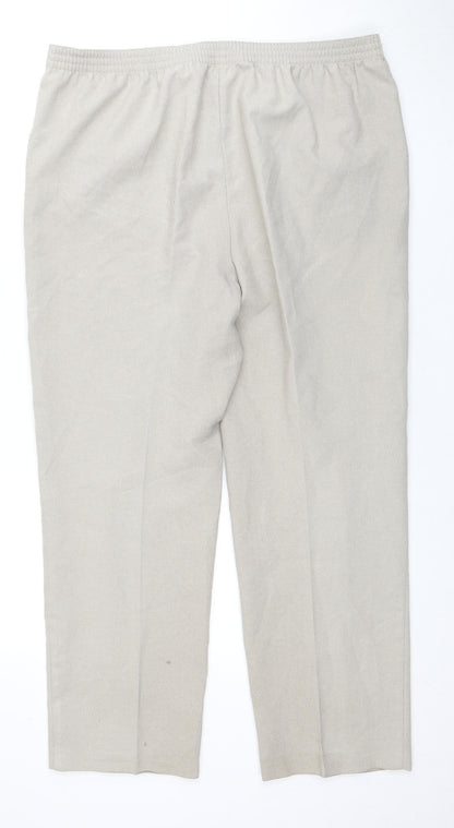 Womens UK Size 16 Isle Regular Fit  Beige Trousers