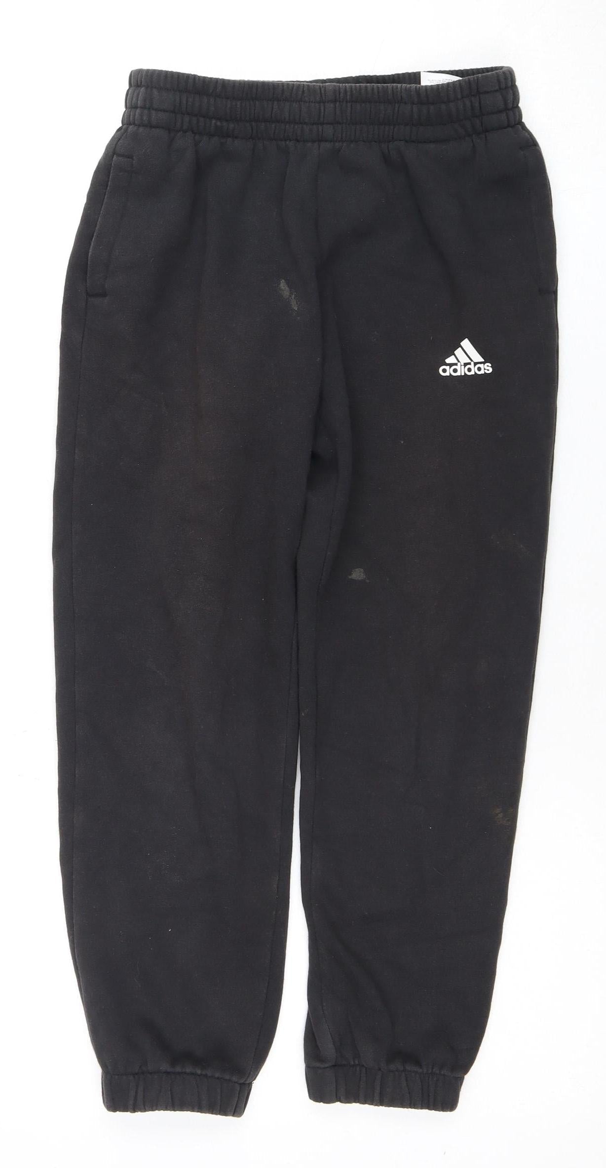 Adidas Boys Black Jogger Trousers - Size 10, Sports Style