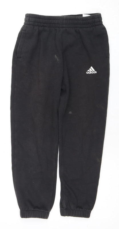 Adidas Boys Black Jogger Trousers - Size 10, Sports Style