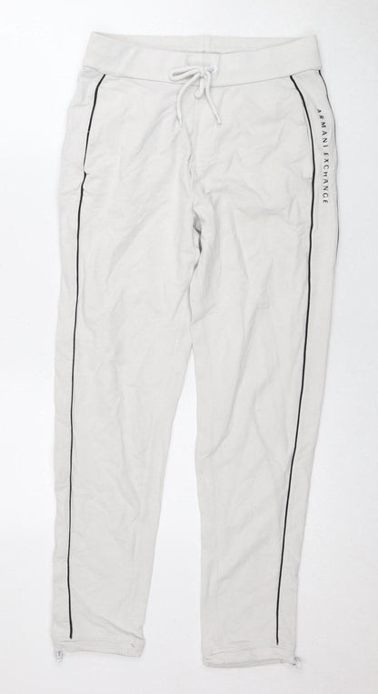 Armani Exchange White Jogger Trousers XS Unisex
