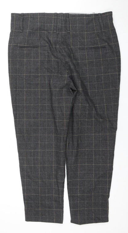 Womens UK Size L Zara Regular Fit Casual Workwear Grey Trousers