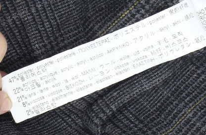 Womens UK Size L Zara Regular Fit Casual Workwear Grey Trousers