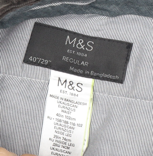 Marks and Spencer Men's Brown Corduroy Trousers 40R
