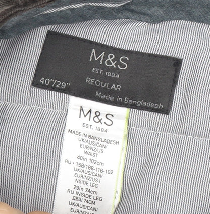 Marks and Spencer Men's Brown Corduroy Trousers 40R