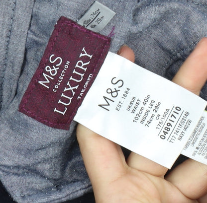 Marks and Spencer Black Men's Trousers, Size 40