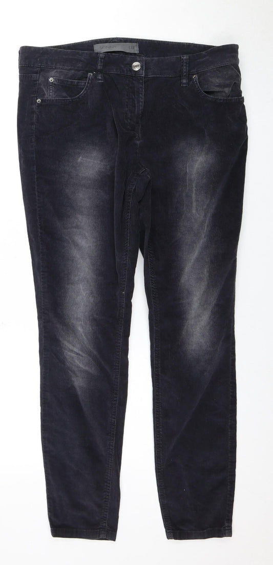 Womens UK Size 14 NEXT Regular Fit Jegging Black Trousers