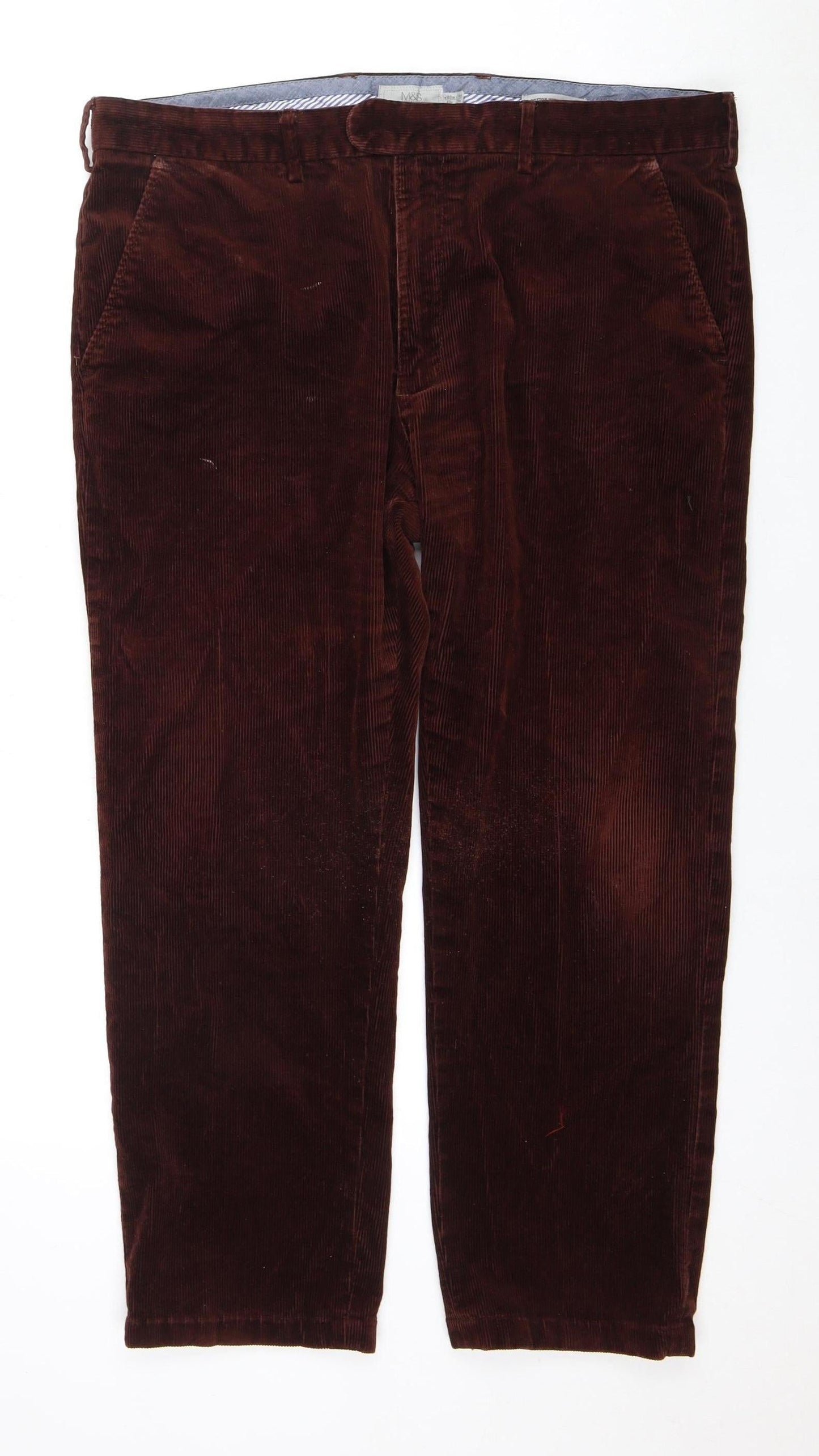 Marks and Spencer Men's Brown Corduroy Trousers