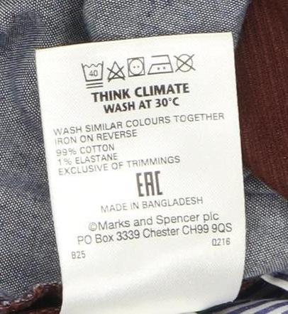 Marks and Spencer Men's Brown Corduroy Trousers