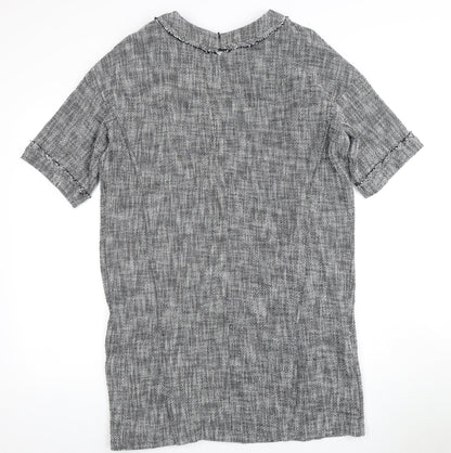 Whistles Grey Half Sleeve Women's Dress, Size 12