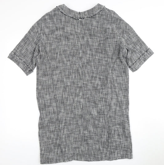 Whistles Grey Half Sleeve Women's Dress, Size 12