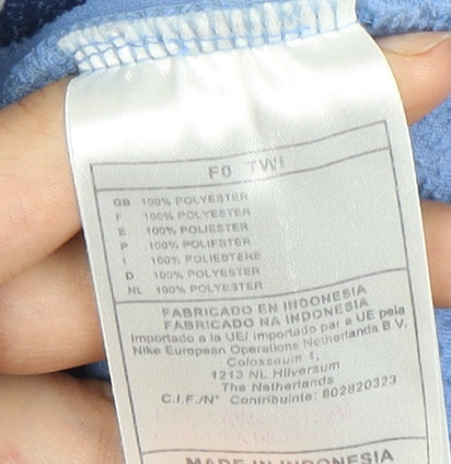 Nike Women's Blue Fleece Sweatshirt Zip Small