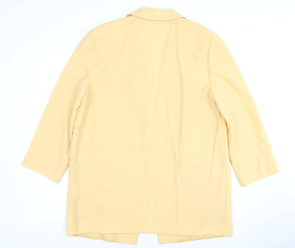 Jacques Vert Yellow Blazer Women Size 12