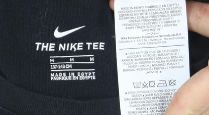 Nike Girls Black M T-Shirt with Logo