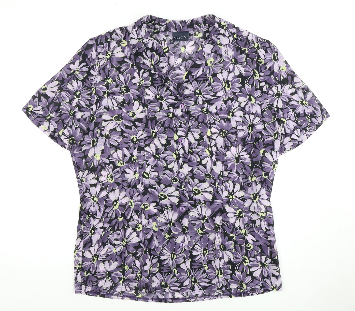 Alexon Women's Purple Floral Blouse Size 10