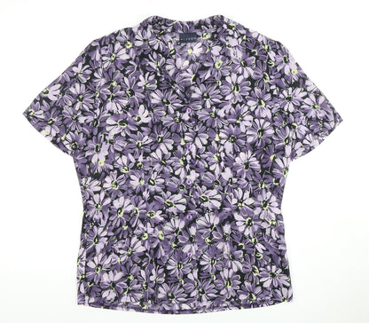 Alexon Women's Purple Floral Blouse Size 10