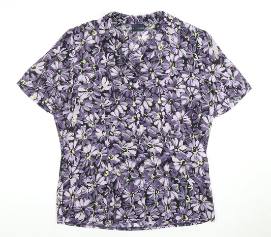 Alexon Women's Purple Floral Blouse Size 10