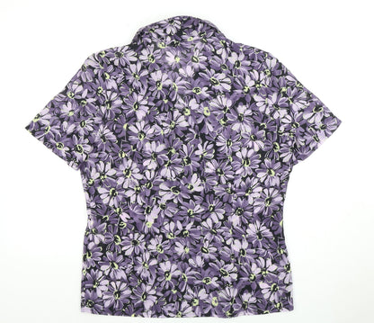 Alexon Women's Purple Floral Blouse Size 10