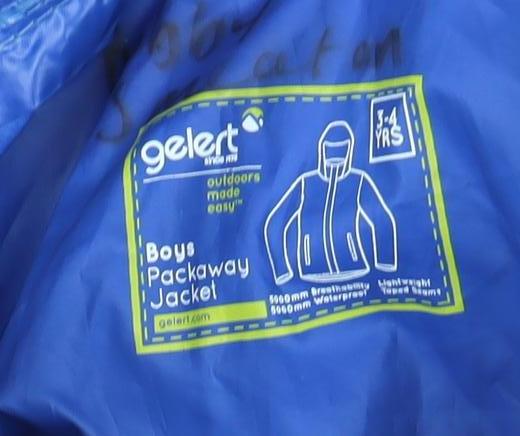 Gelert Boys Blue Waterproof Rain Coat 3-4 Years