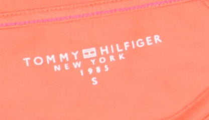 Womens UK Size S Tommy Hilfiger Orange Basic T-Shirt