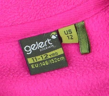 Gelert Kids Pink Fleece Jacket, 11-12 Years, Zip Closure