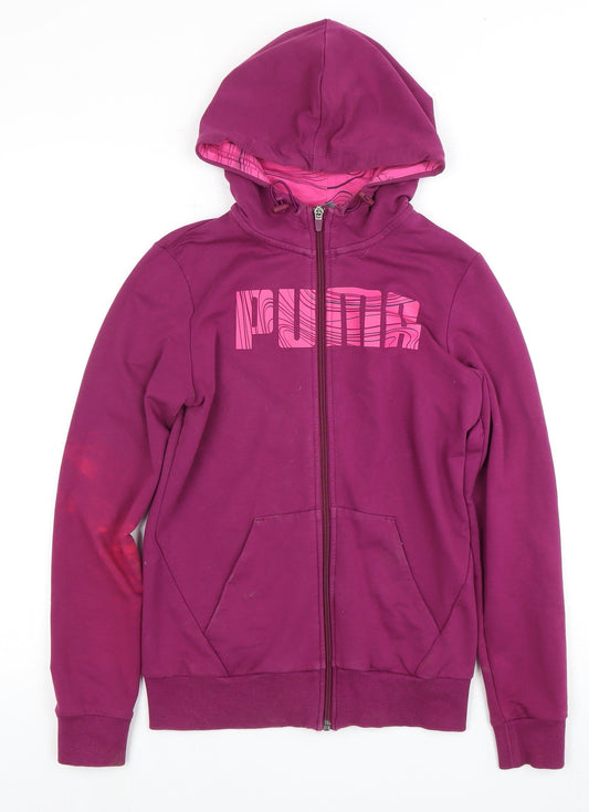 Puma Women's Purple Full Zip Hoodie Size 8