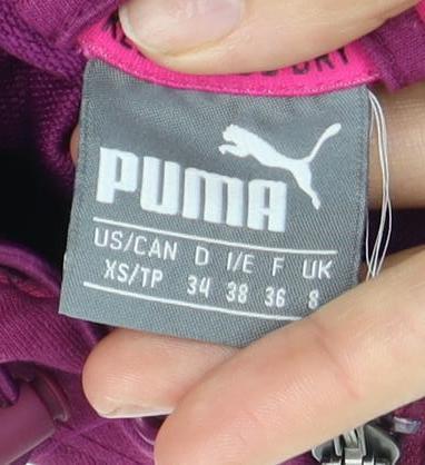 Puma Women's Purple Full Zip Hoodie Size 8
