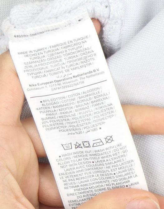 Nike Unisex White Medium Pullover Sweatshirt, Graphic Logo