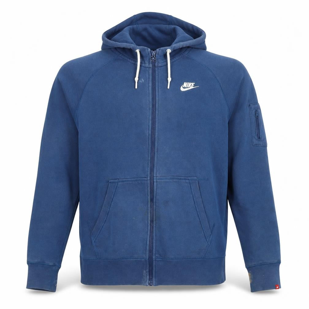 Mens UK Size L Nike Blue Full Zip Hoodie