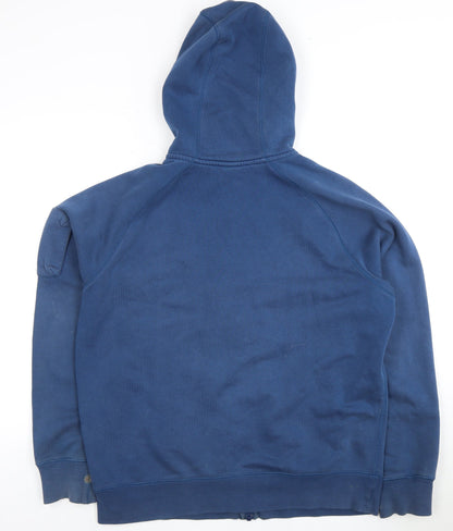 Mens UK Size L Nike Blue Full Zip Hoodie