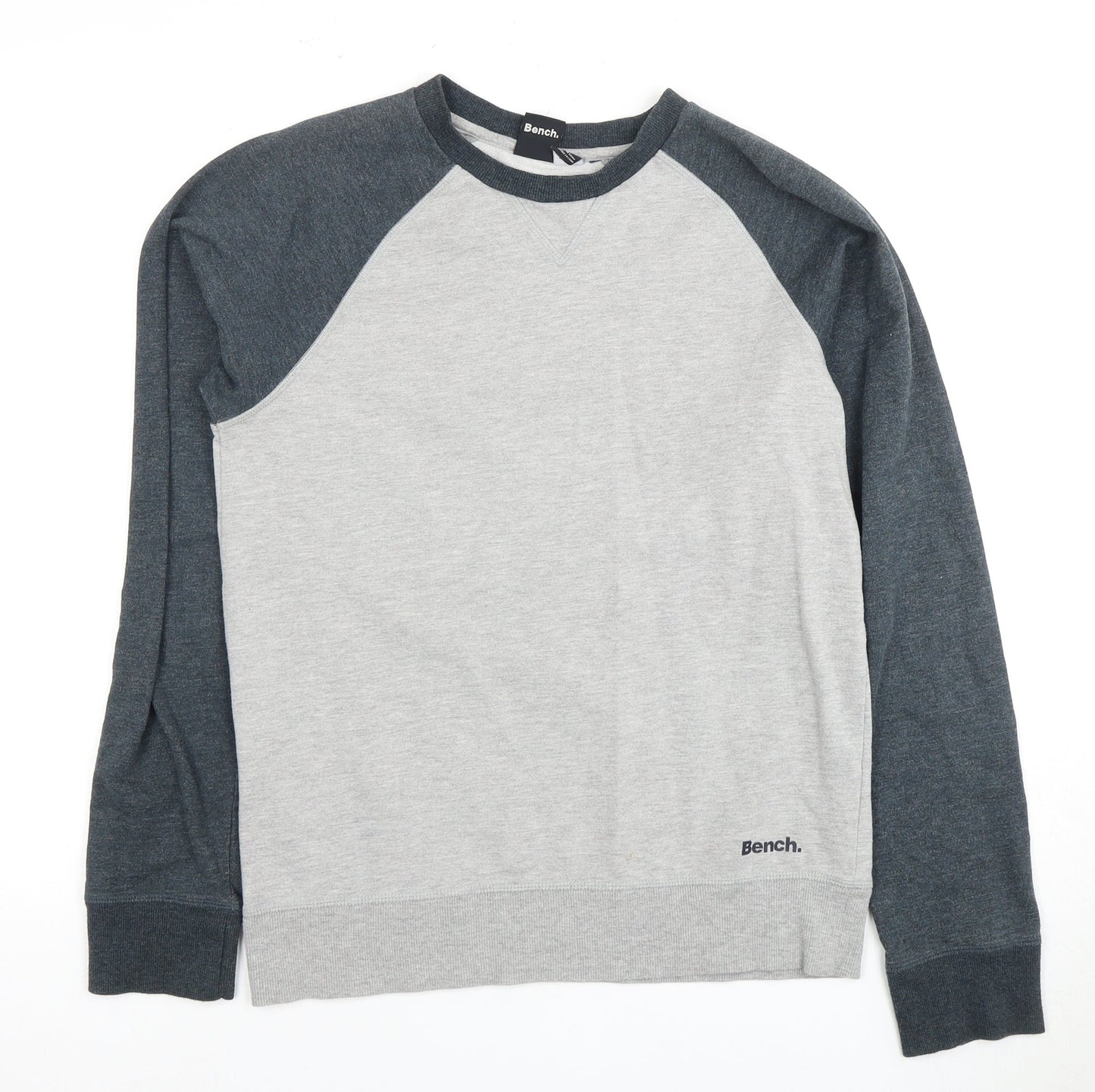 Mens UK Size S Bench Grey Pullover Sweatshirt