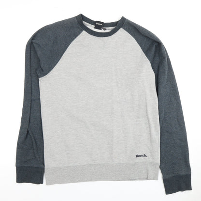 Mens UK Size S Bench Grey Pullover Sweatshirt