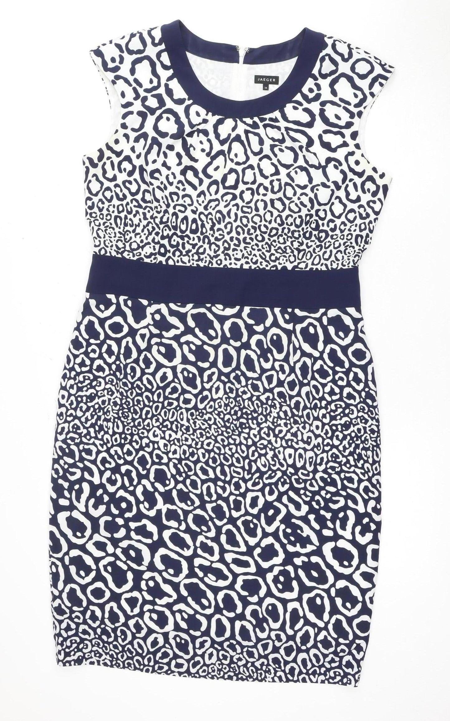 Jaeger Women's Multicoloured Animal Print Dress Size 14