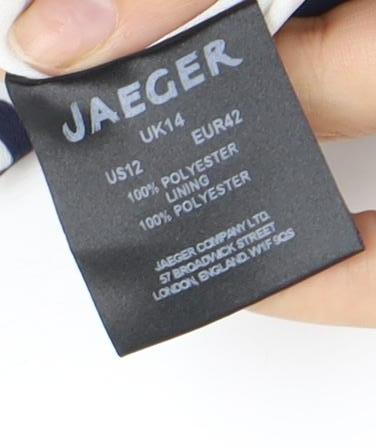 Jaeger Women's Multicoloured Animal Print Dress Size 14