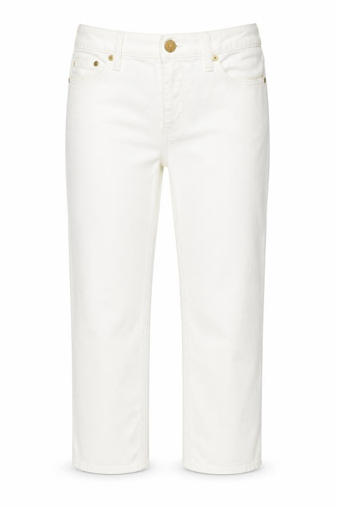 Womens UK Size UK 4 J.CREW  Cropped White Jeans