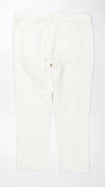 Womens UK Size UK 4 J.CREW  Cropped White Jeans