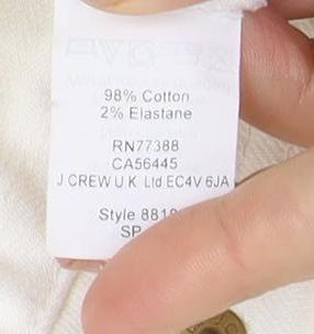 Womens UK Size UK 4 J.CREW  Cropped White Jeans