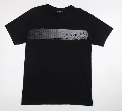 Nicce Men's Black Graphic Print T-Shirt M