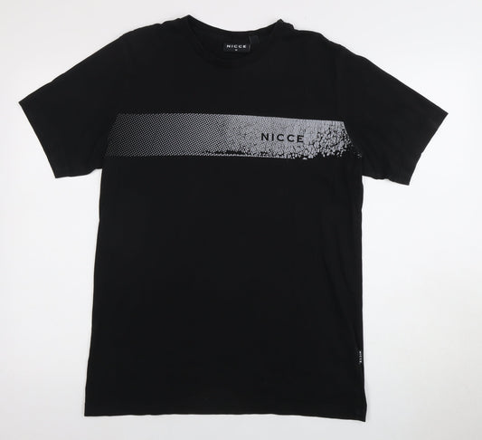 Nicce Men's Black Graphic Print T-Shirt M