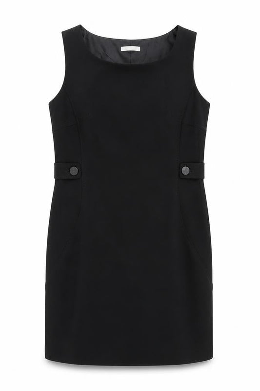 Windsmoor Black Knee Length Shift Dress 10 Women
