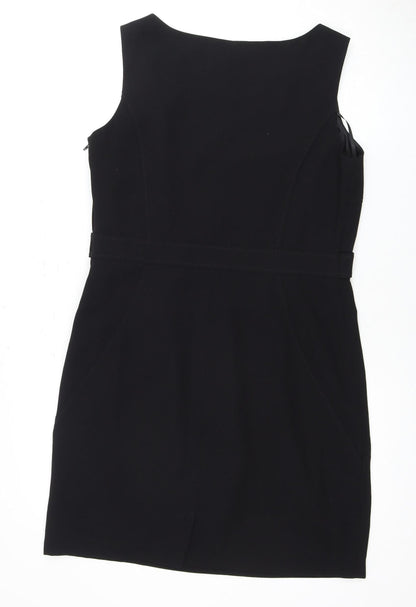 Windsmoor Black Knee Length Shift Dress 10 Women