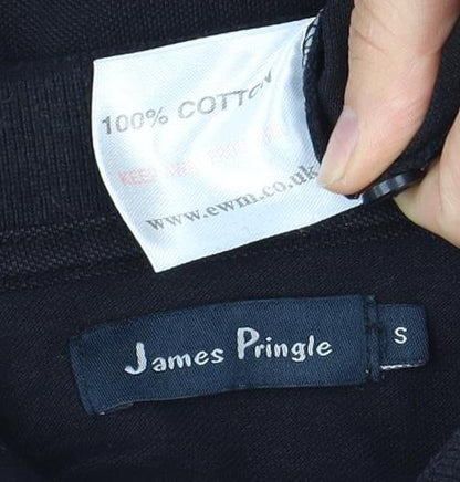 James Pringle Men's Black Polo Shirt S