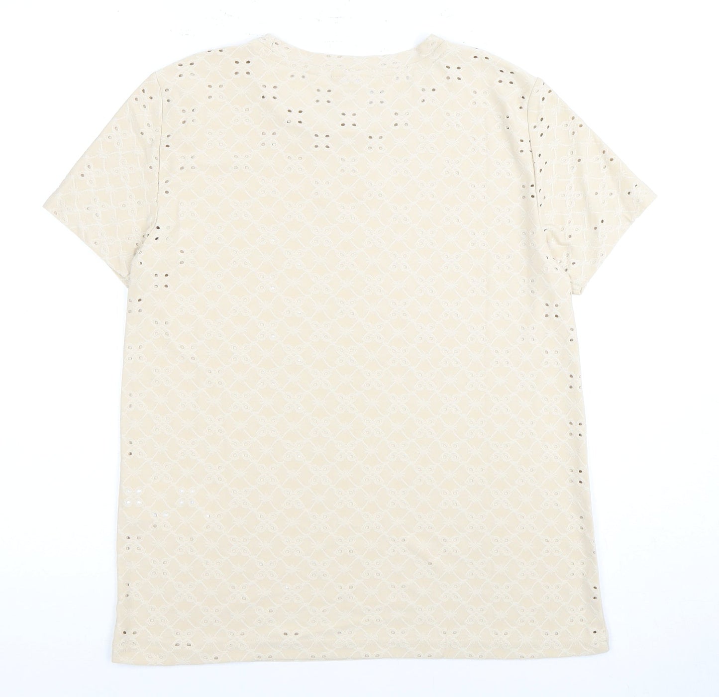 Jacqueline de Yong Women's Beige T-Shirt, S, Casual Style