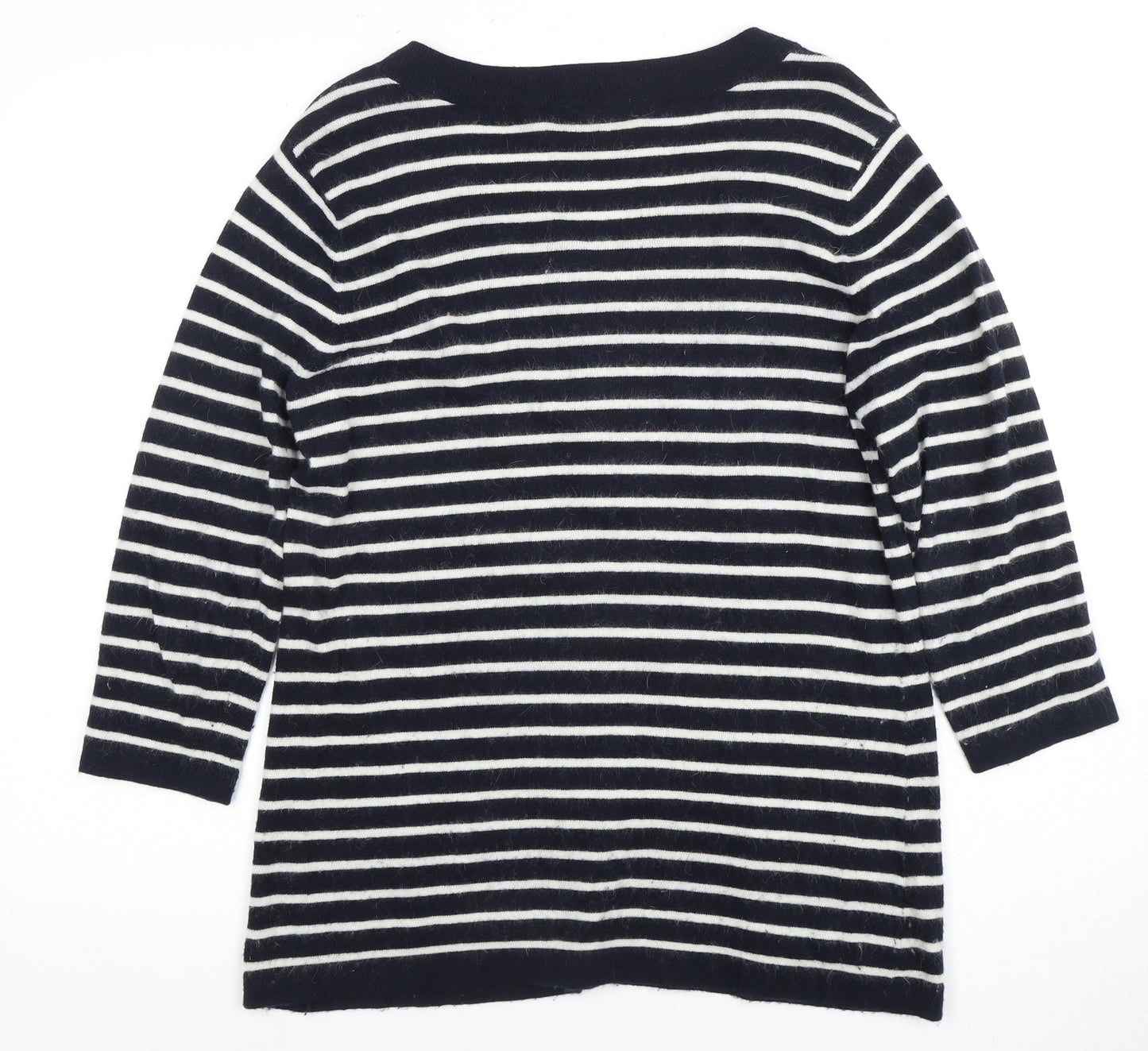 Laura Ashley Women's Black Striped Pullover Size 16