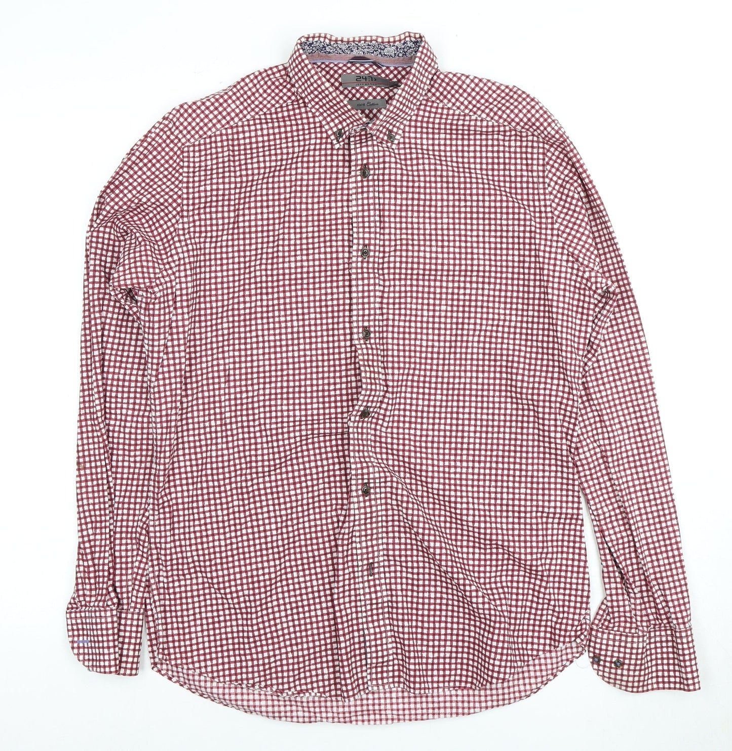 Mens UK Collar Size M Jeff Banks Smart Red  Dress Shirt
